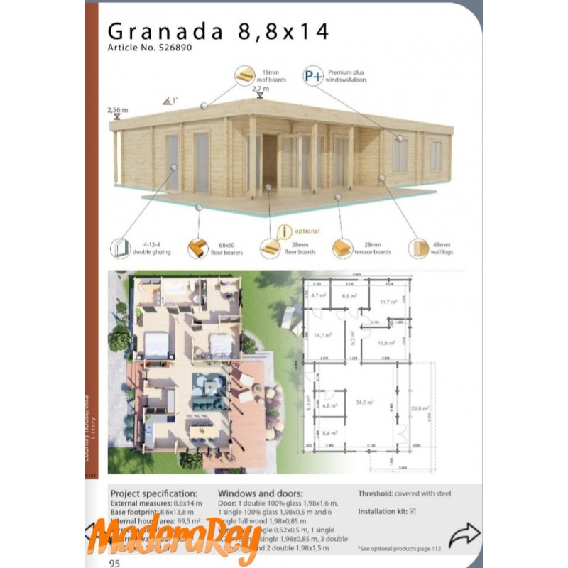 Vivienda Granada 8,8×14 m