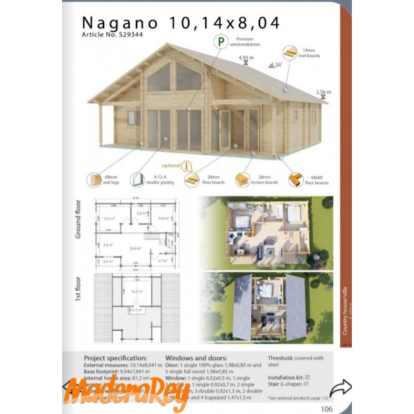 Vivienda Nagano 10x8 m
